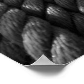 Nautical Coil (zwart en wit) Poster (Hoek)