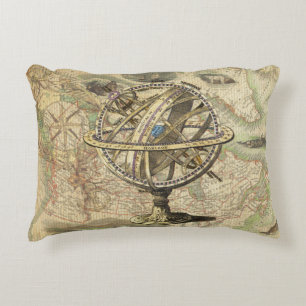  Nautical Compass and Map Decoratief Kussen