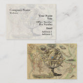  Nautical Compass and Map Visitekaartje (Voorkant / Achterkant)