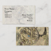  Nautical Compass and Map Visitekaartje (Voorkant / Achterkant)