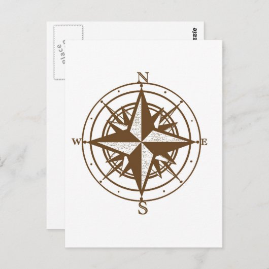 Nautical Compass Briefkaart (Voorkant / Achterkant)