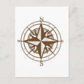Nautical Compass Briefkaart (Voorkant)