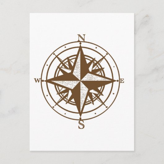 Nautical Compass Briefkaart (Voorkant)