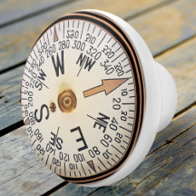  Nautical Compass Ceramic Knob