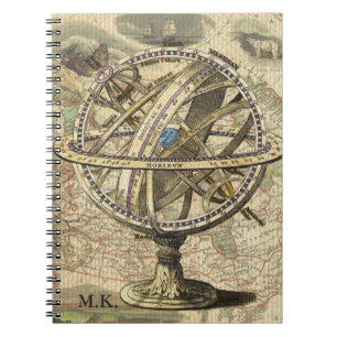  Nautical Compass en Map op maat Notitieboek