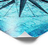 Nautical Compass Foto Afdruk (Hoek)