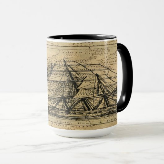  Nautical Compass Handsome Coffee Mok (Voorkant rechts)