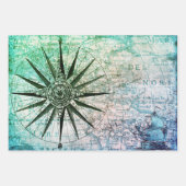 Nautical Compass Inpakpapier Vel (Voorkant 3)