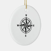 Nautical Compass Keramisch Ornament (Rechts)