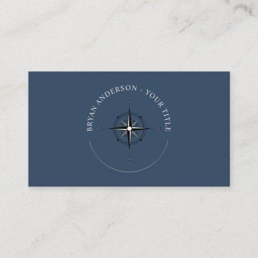 Nautical Compass Logo Visitekaartje (Voorkant)