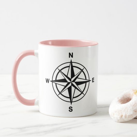 Nautical Compass Mok (Met donut)