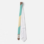 Nautical Compass on  Retro Blue Cream Brown Stropdas (Achterkant)