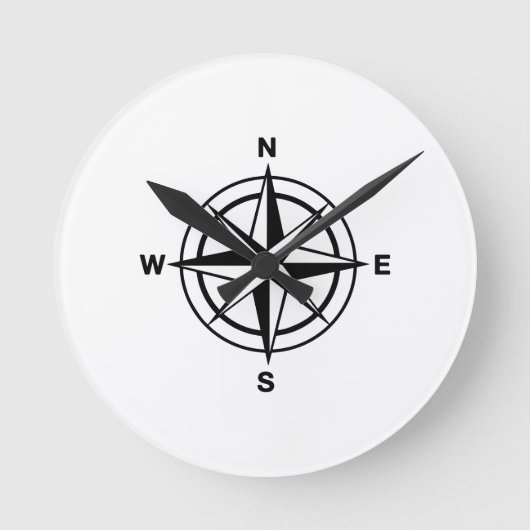 Nautical Compass Ronde Klok (Voorkant)