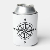 Nautical Compass Roos Blikjeskoeler (Blikje Voorkant)