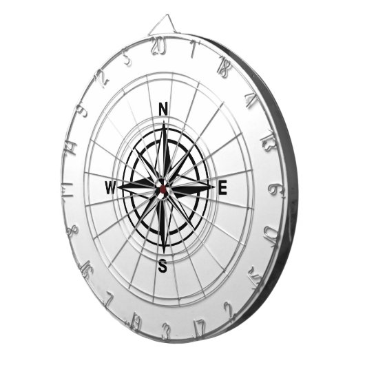 Nautical Compass Roos Dartbord (Voorkant Rechts)
