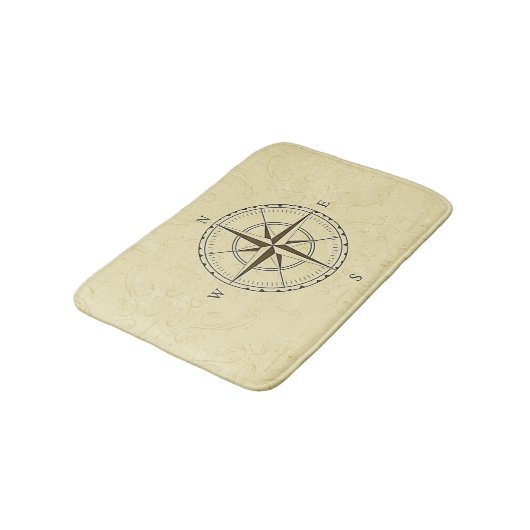  Nautical Compass Roos Ivory Badmat (Gekanteld)