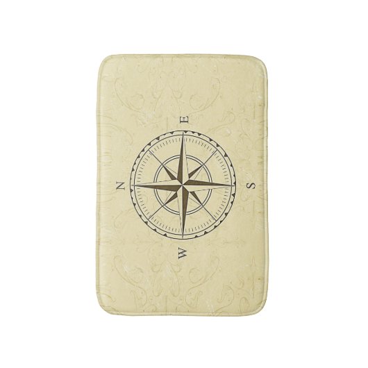 Nautical Compass Roos Ivory Badmat (Voorkant Verticaal)