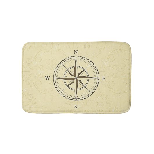  Nautical Compass Roos Ivory Badmat (Voorkant)