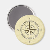  Nautical Compass Roos Ivory Magneet (Voorkant / Achterkant)