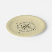  Nautical Compass Roos Ivory Papieren Bordje (Gekanteld)