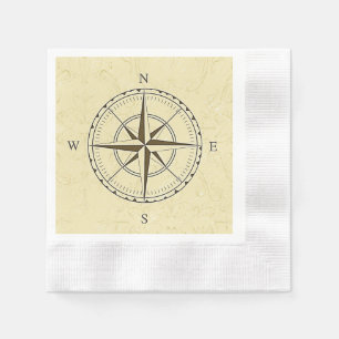  Nautical Compass Roos Ivory Servetten