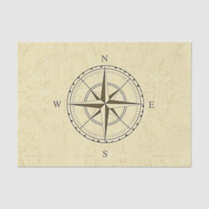  Nautical Compass Roos Ivory Tissuepapier