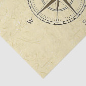 Nautical Compass Roos Ivory Tissuepapier (Detail)