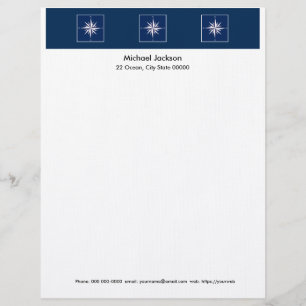 Nautical Compass Roos Letterhead Stationery Briefhoofd