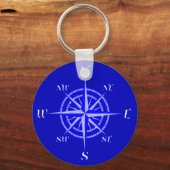 Nautical Compass Roos Sleutelhanger (Voorkant)
