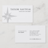 Nautical Compass Sailing and Boating White Visitekaartje (Voorkant / Achterkant)