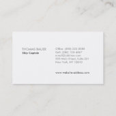 Nautical Compass Sailing and Boating White Visitekaartje (Achterkant)