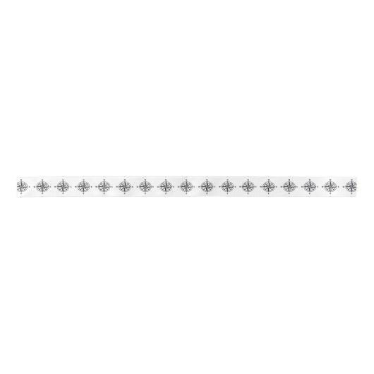 Nautical Compass Satin Ribbon Lint (Voorkant)