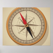 Nautical Compass Steampunk Poster (Voorkant)