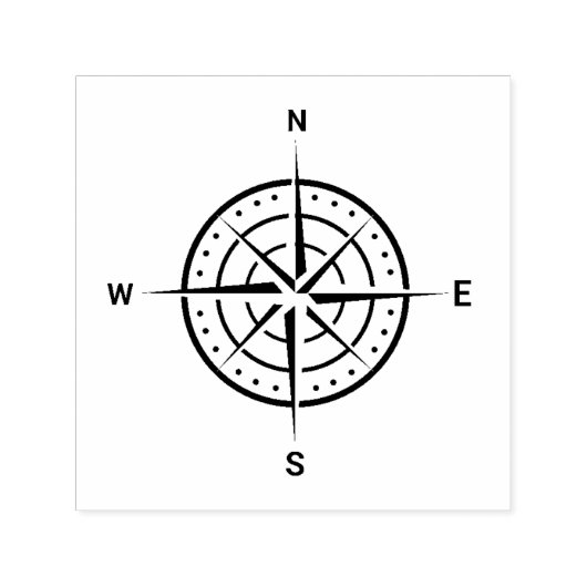 Nautical Compass Zelfinktende Stempel (Design)