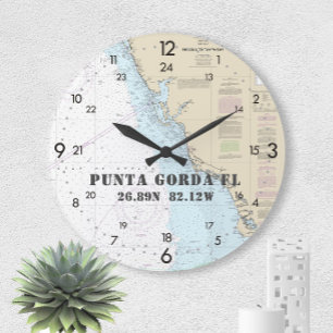 Nautical Coordinates Punta Gorda Florida 24 uur Grote Klok