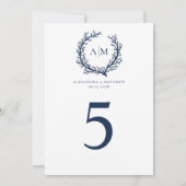 Nautical Coral Reef Wedding Large Table Number (Achterkant)
