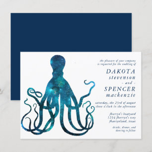 Nautical Cosmic Octopus Marina Zee Life Wedding Kaart