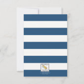 Nautical Crab Baby shower Kaart (Achterkant)