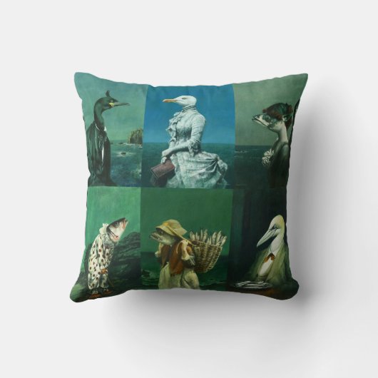 Nautical Creature Karakter Gooi Kussen (Achterkant)