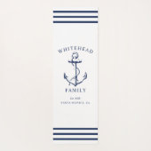 Nautical Custom Family Anker Wit Yogamat (Achterkant)