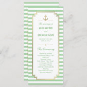 Nautical Custom Mint White Program Rack-Kaarten Programma (Voorkant / Achterkant)