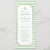 Nautical Custom Mint White Program Rack-Kaarten Programma (Voorkant)