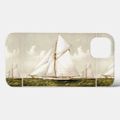 Nautical  Cutter Sailboat Sailing Ocean Zee Case-Mate iPhone Case (Achterkant (horizontaal))