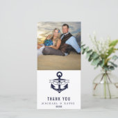 Nautical Dank je | Fotokaart Bedankkaart (Staand voorkant)