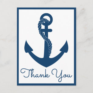 Nautical Dankjewel jullie marineanchor Wedding Bea Briefkaart