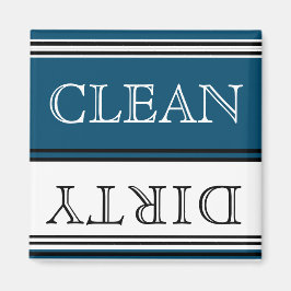 Nautical Dark Blauwgroen Blue Dishwasher Dirty Cle Magneet