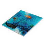 Nautical Deep Blue Zee Tegeltje (Zijkant)