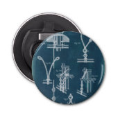 Nautical Detail blauwdruk IV Button Flesopener (Voorkant)