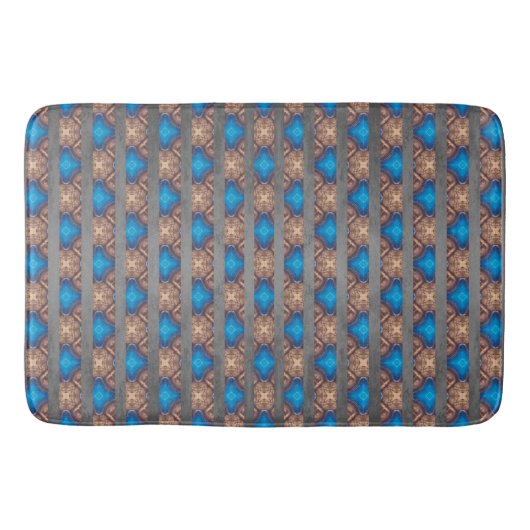 Nautical Diamond Pools & Stripes Pattern Badmat (Voorkant)