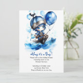 Nautical Dreams onthuld: Boy Baby shower Kaart (Staand voorkant)